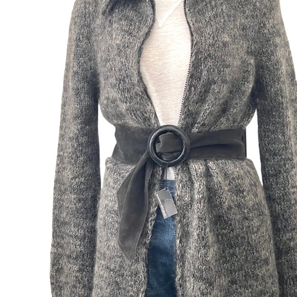 Banana Republic Suede Leather Charcoal Gray Adjustable D‎ Ring Sz M - Picture 4 of 7